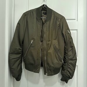 Top Shop Bomber Jacket Army/Olive Green Size 4 S/M